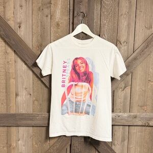 Britney Spears White Graphic T-Shirt